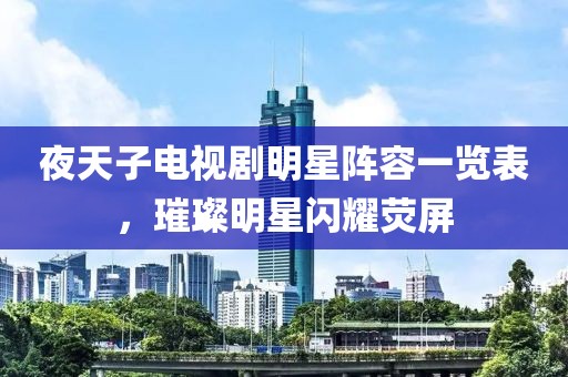 夜天子电视剧明星阵容一览表，璀璨明星闪耀荧屏