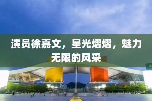 演员徐嘉文，星光熠熠，魅力无限的风采