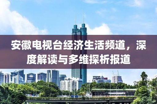 安徽电视台经济生活频道，深度解读与多维探析报道