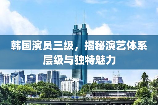 韩国演员三级，揭秘演艺体系层级与独特魅力