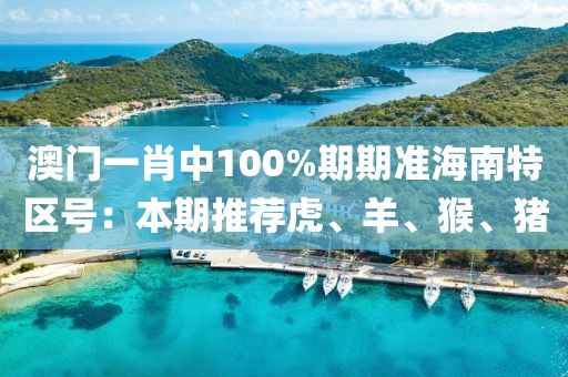 澳门一肖中100%期期准海南特区号：本期推荐虎、羊、猴、猪