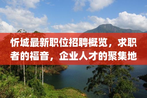 忻城最新职位招聘概览，求职者的福音，企业人才的聚集地