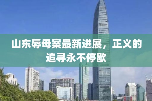 山东辱母案最新进展，正义的追寻永不停歇