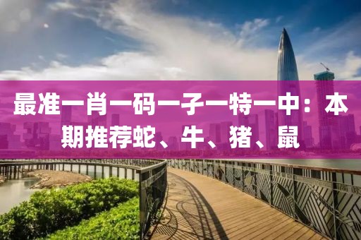 最准一肖一码一孑一特一中：本期推荐蛇、牛、猪、鼠