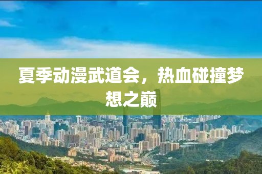 夏季动漫武道会，热血碰撞梦想之巅