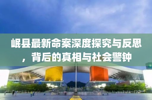 岷县最新命案深度探究与反思，背后的真相与社会警钟
