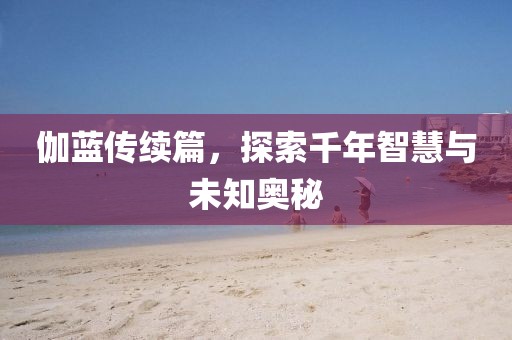 伽蓝传续篇，探索千年智慧与未知奥秘