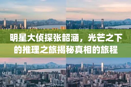 明星大侦探张韶涵，光芒之下的推理之旅揭秘真相的旅程