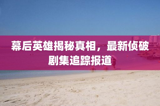 幕后英雄揭秘真相，最新侦破剧集追踪报道