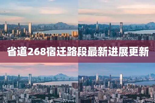 省道268宿迁路段最新进展更新