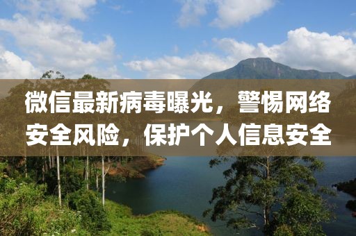 微信最新病毒曝光，警惕网络安全风险，保护个人信息安全