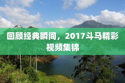 回顾经典瞬间，2017斗马精彩视频集锦