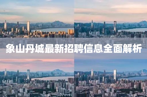 象山丹城最新招聘信息全面解析