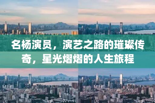 名杨演员，演艺之路的璀璨传奇，星光熠熠的人生旅程