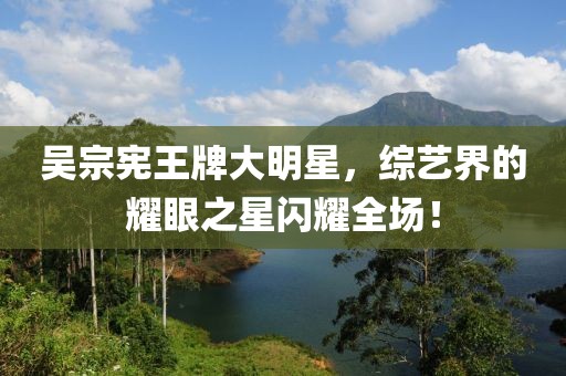 吴宗宪王牌大明星，综艺界的耀眼之星闪耀全场！