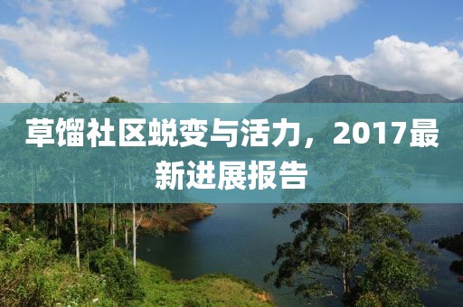 草馏社区蜕变与活力，2017最新进展报告