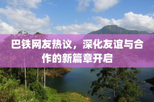 巴铁网友热议，深化友谊与合作的新篇章开启