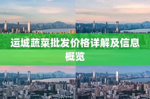 运城蔬菜批发价格详解及信息概览