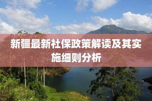 新疆最新社保政策解读及其实施细则分析