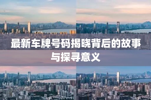 最新车牌号码揭晓背后的故事与探寻意义