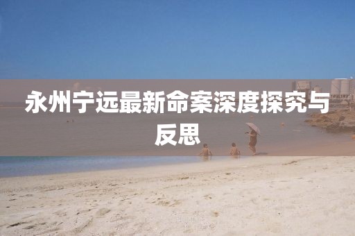 永州宁远最新命案深度探究与反思