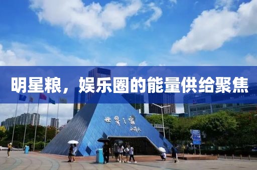 明星粮，娱乐圈的能量供给聚焦