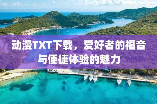 动漫TXT下载，爱好者的福音与便捷体验的魅力