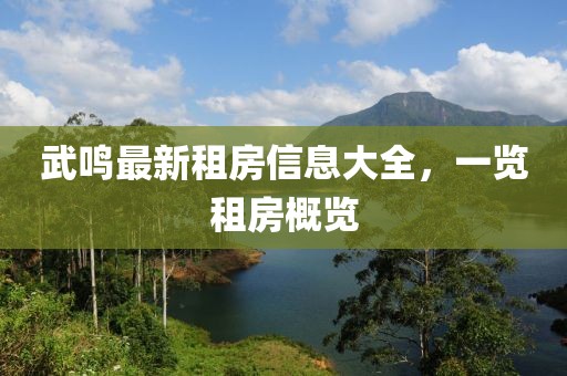 武鸣最新租房信息大全，一览租房概览