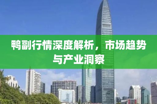 鸭副行情深度解析，市场趋势与产业洞察