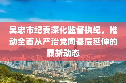 吴忠市纪委深化监督执纪，推动全面从严治党向基层延伸的最新动态