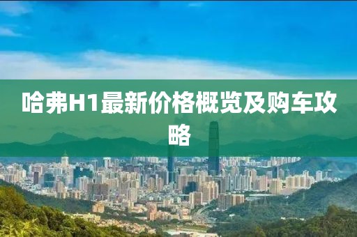 哈弗H1最新价格概览及购车攻略