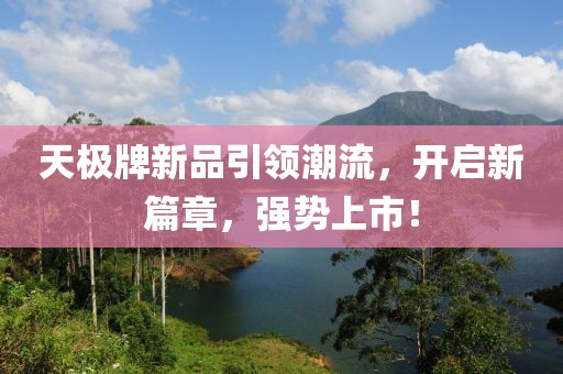 天极牌新品引领潮流，开启新篇章，强势上市！