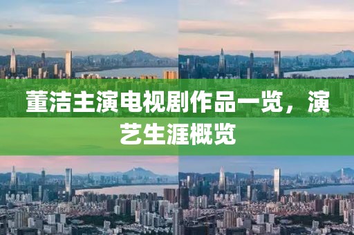 董洁主演电视剧作品一览，演艺生涯概览