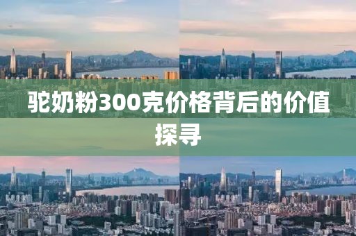 驼奶粉300克价格背后的价值探寻