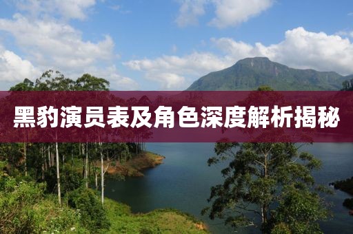 黑豹演员表及角色深度解析揭秘