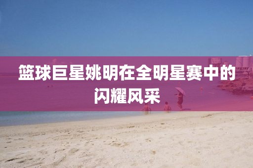 篮球巨星姚明在全明星赛中的闪耀风采