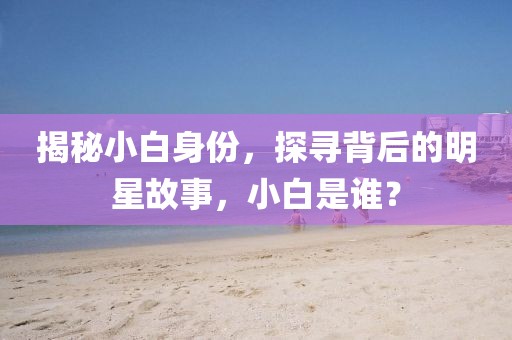 揭秘小白身份,探寻背后的明星故事,小白是谁?
