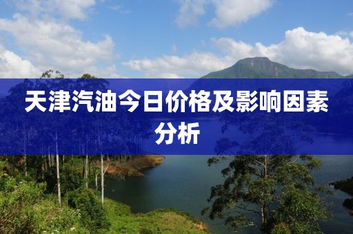 天津汽油今日价格及影响因素分析
