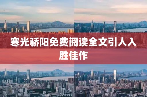 寒光骄阳免费阅读全文引人入胜佳作