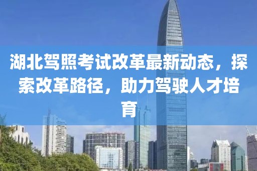 湖北驾照考试改革最新动态，探索改革路径，助力驾驶人才培育