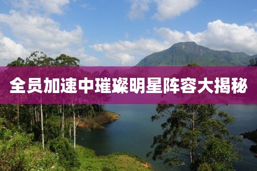 全员加速中璀璨明星阵容大揭秘