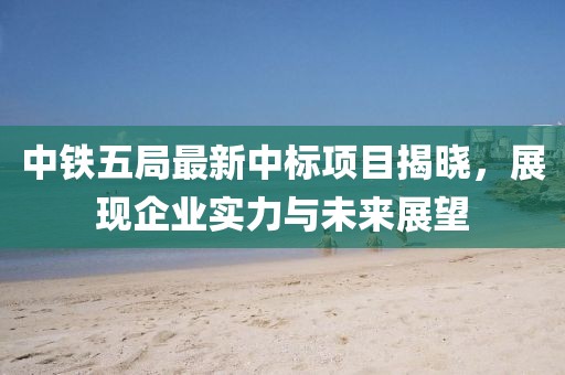中铁五局最新中标项目揭晓，展现企业实力与未来展望