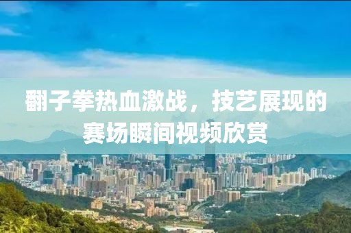 翻子拳热血激战，技艺展现的赛场瞬间视频欣赏