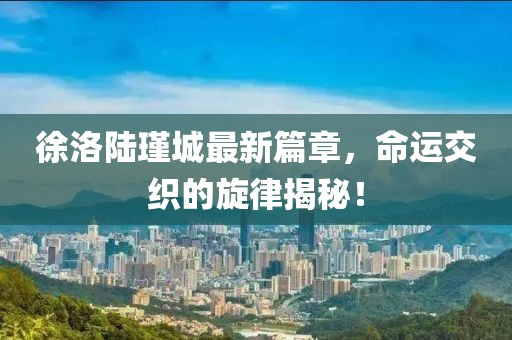 徐洛陆瑾城最新篇章，命运交织的旋律揭秘！