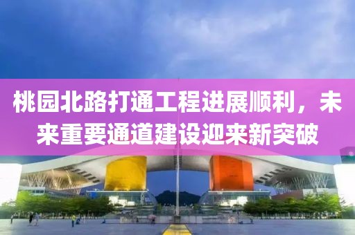 桃园北路打通工程进展顺利，未来重要通道建设迎来新突破