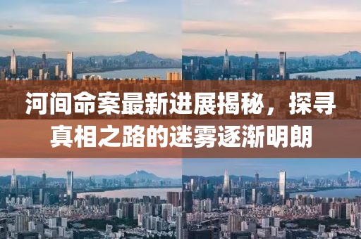 河间命案最新进展揭秘，探寻真相之路的迷雾逐渐明朗