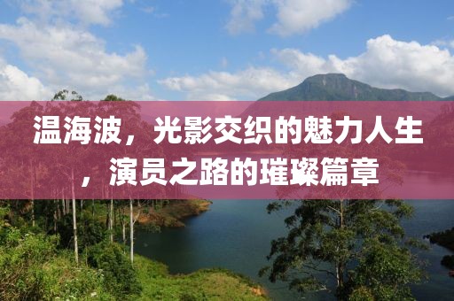温海波，光影交织的魅力人生，演员之路的璀璨篇章