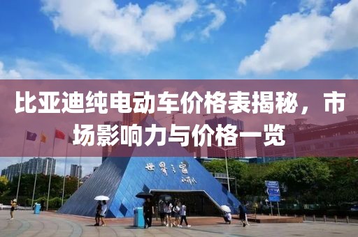 比亚迪纯电动车价格表揭秘，市场影响力与价格一览