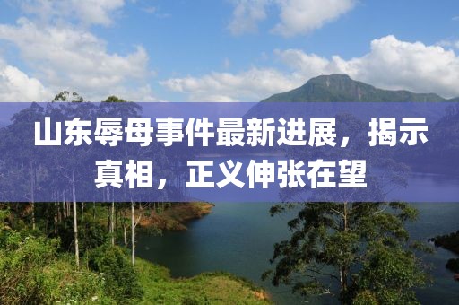 山东辱母事件最新进展，揭示真相，正义伸张在望