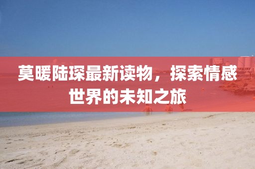 莫暖陆琛最新读物，探索情感世界的未知之旅